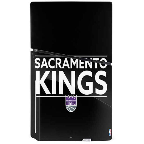 NBA Sacramento Kings Standard - Black PS5 Slim Disk Console Skin