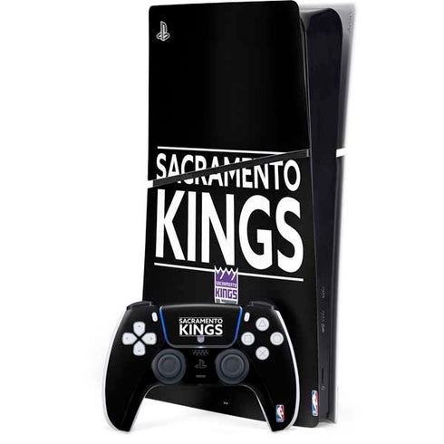 NBA Sacramento Kings Standard - Black PS5 Slim Digital Edition Console Skin
