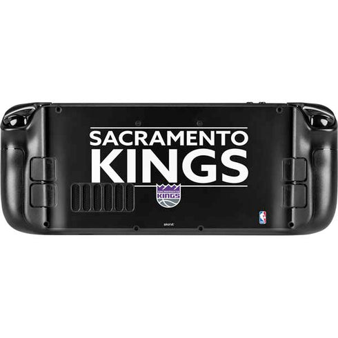 NBA Sacramento Kings Standard - Black Steam Deck Handheld Gaming Computer Skin