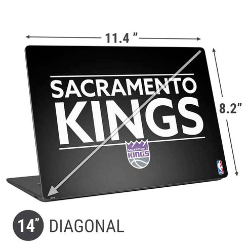 NBA Sacramento Kings Standard - Black Universal Laptop 14in (11.4 x 8.2in) Skin