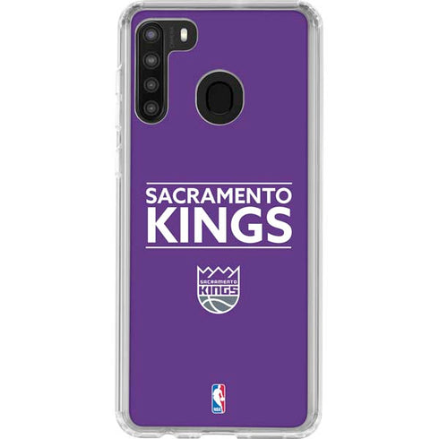 NBA Sacramento Kings Standard - Purple Galaxy A21 Clear Case