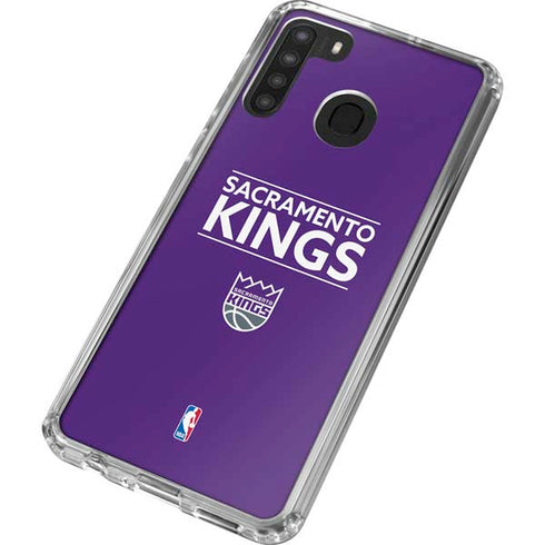 NBA Sacramento Kings Standard - Purple Galaxy A21 Clear Case