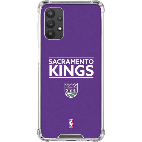 NBA Sacramento Kings Standard - Purple Galaxy A32 5G Clear Case