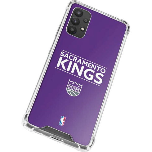 NBA Sacramento Kings Standard - Purple Galaxy A32 5G Clear Case