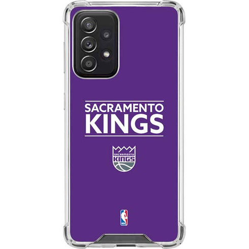 NBA Sacramento Kings Standard - Purple Galaxy A52 5G Clear Case