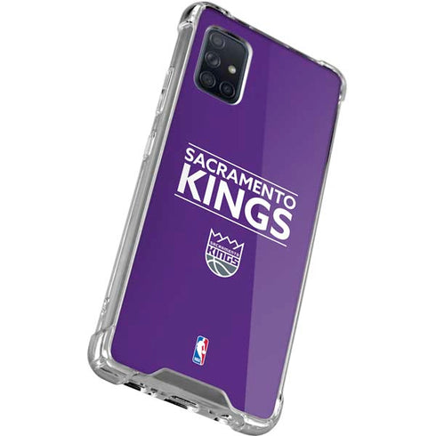 NBA Sacramento Kings Standard - Purple Galaxy A71 5G Clear Case