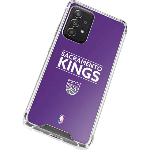 NBA Sacramento Kings Standard - Purple Galaxy A72 5G Clear Case