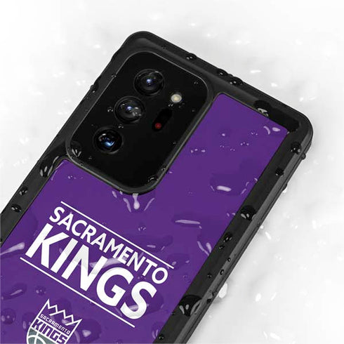 NBA Sacramento Kings Standard - Purple Galaxy Note20 Ultra 5G Waterproof Case