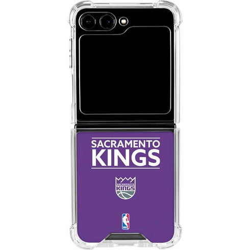 NBA Sacramento Kings Standard - Purple Galaxy Z Flip5 5G Clear Case