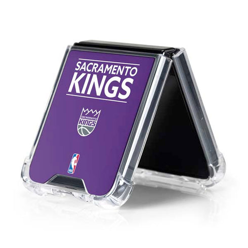 NBA Sacramento Kings Standard - Purple Galaxy Z Flip5 5G Clear Case