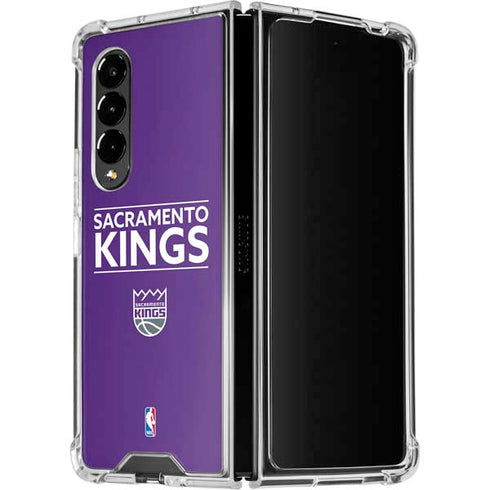 NBA Sacramento Kings Standard - Purple Galaxy Z Fold4 5G Clear Case