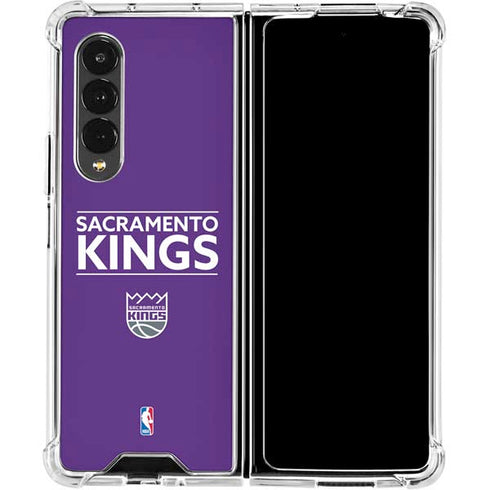 NBA Sacramento Kings Standard - Purple Galaxy Z Fold4 5G Clear Case