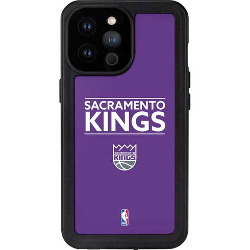 NBA Sacramento Kings Standard - Purple iPhone 14 Pro Max Waterproof Case