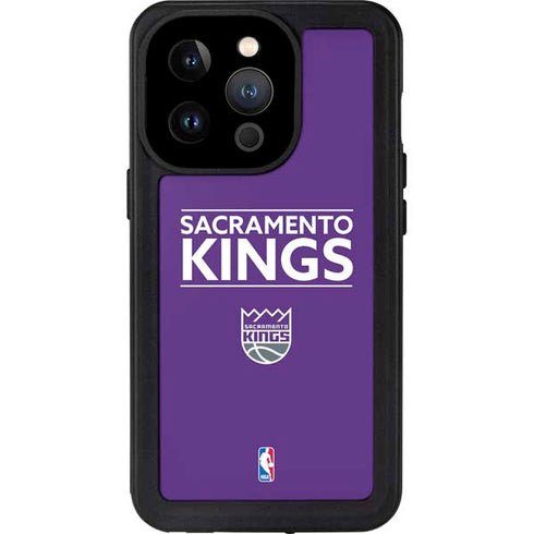 NBA Sacramento Kings Standard - Purple iPhone 14 Pro Waterproof Case