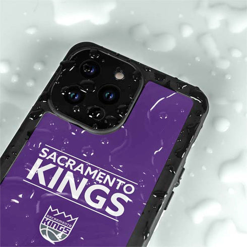 NBA Sacramento Kings Standard - Purple iPhone 14 Pro Waterproof Case