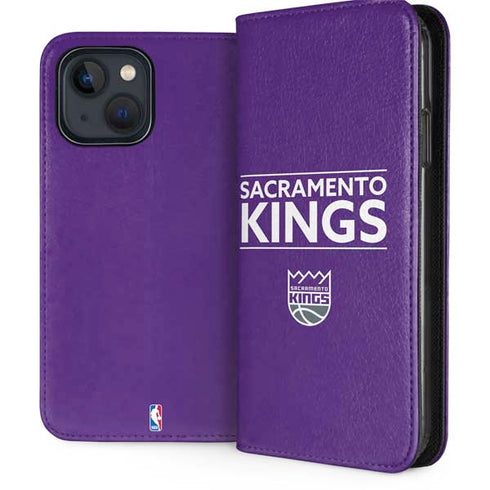 NBA Sacramento Kings Standard - Purple iPhone 15 Plus Folio Case