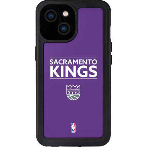 NBA Sacramento Kings Standard - Purple iPhone 15 Waterproof Case