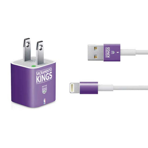 NBA Sacramento Kings Standard - Purple iPhone Charger (5W USB) Skin