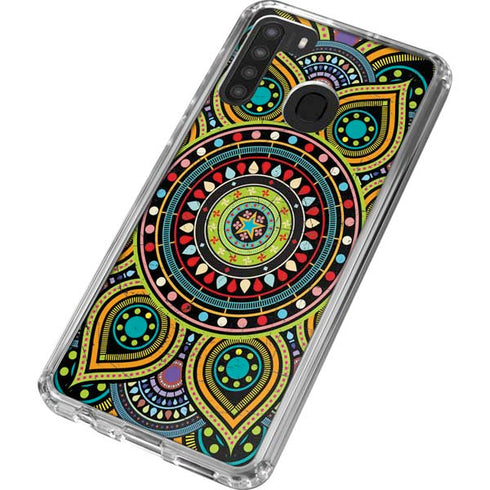 Sacred Wheel Colored Galaxy A21 Clear Case