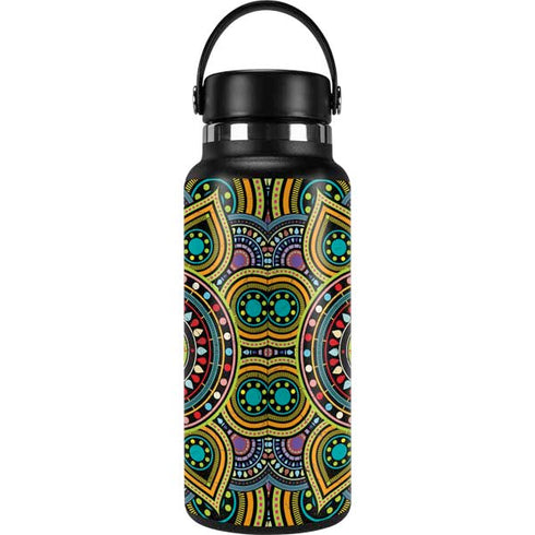 Sacred Wheel Colored Hydro Flask 32oz Wide Mouth Skin