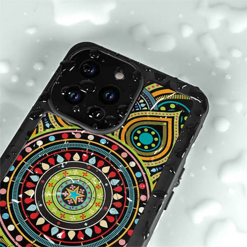Sacred Wheel Colored iPhone 14 Pro Max Waterproof Case