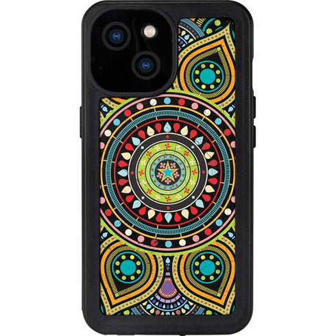 Sacred Wheel Colored iPhone 15 Waterproof Case