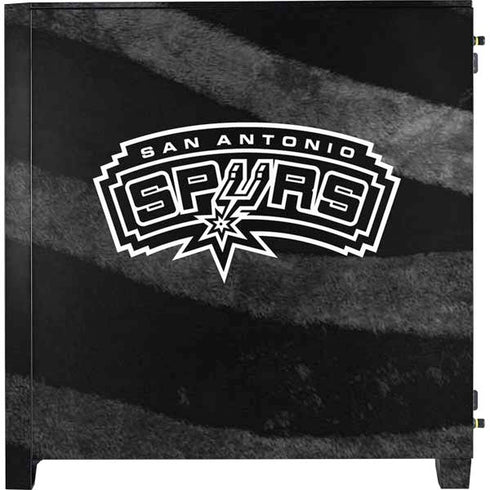 NBA San Antonio Spurs Black Animal Print Corsair 4000D Tempered Glass Mid-Tower ATX Case Skin