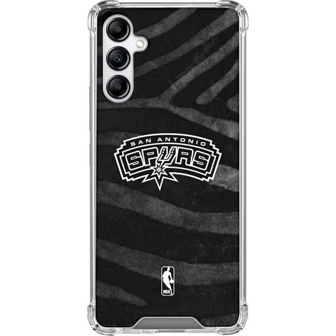 NBA San Antonio Spurs Black Animal Print Galaxy A15 5G Clear Case