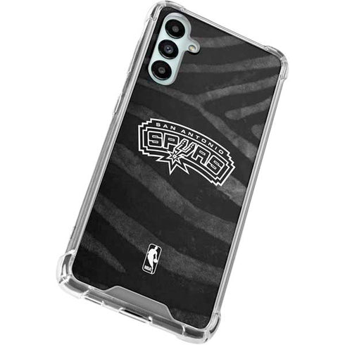 NBA San Antonio Spurs Black Animal Print Galaxy A15 5G Clear Case