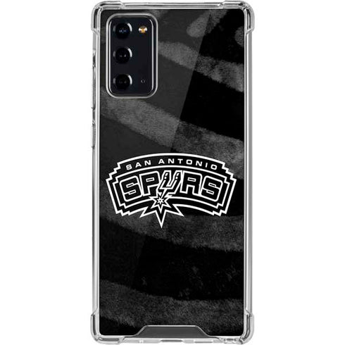 NBA San Antonio Spurs Black Animal Print Galaxy Note20 5G Clear Case