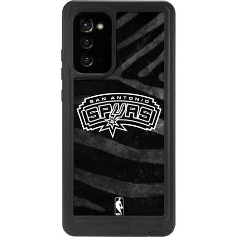 NBA San Antonio Spurs Black Animal Print Galaxy Note20 5G Waterproof Case