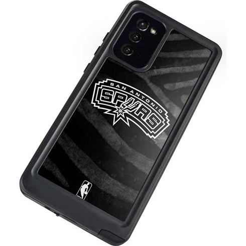 NBA San Antonio Spurs Black Animal Print Galaxy Note20 5G Waterproof Case