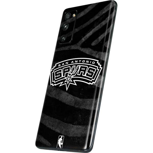 NBA San Antonio Spurs Black Animal Print Galaxy S20 Fan Edition Skin