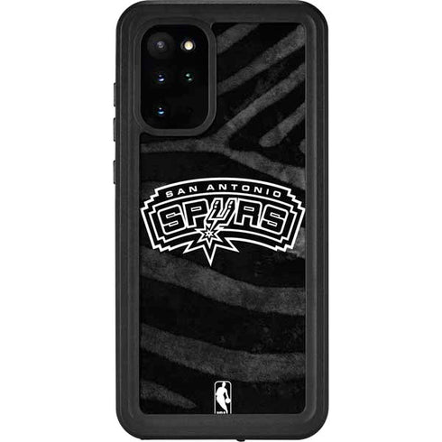 NBA San Antonio Spurs Black Animal Print Galaxy S20 Plus Waterproof Case
