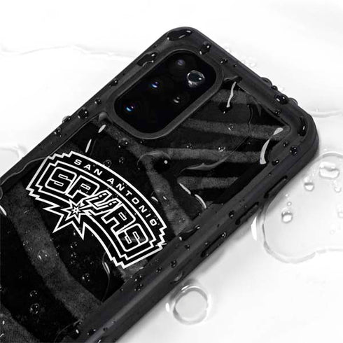 NBA San Antonio Spurs Black Animal Print Galaxy S20 Plus Waterproof Case