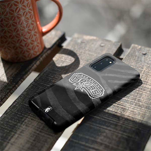 NBA San Antonio Spurs Black Animal Print Galaxy S20 Pro Case
