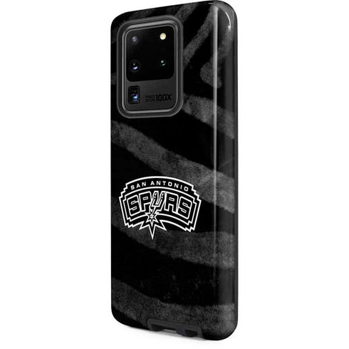 NBA San Antonio Spurs Black Animal Print Galaxy S20 Ultra 5G Pro Case