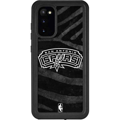 NBA San Antonio Spurs Black Animal Print Galaxy S20 Waterproof Case