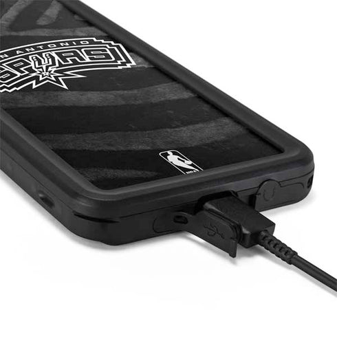 NBA San Antonio Spurs Black Animal Print Galaxy S20 Waterproof Case