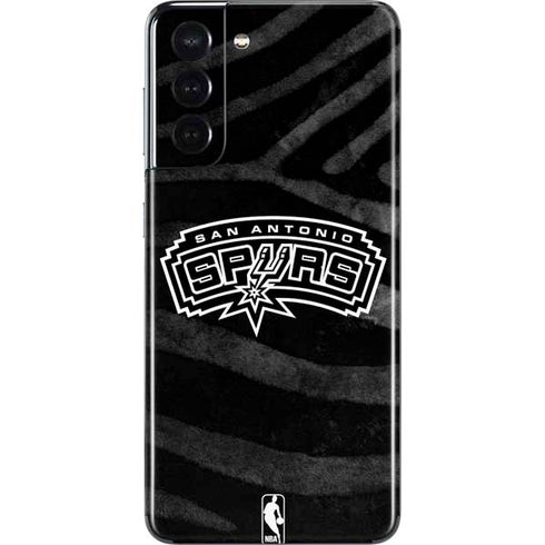 NBA San Antonio Spurs Black Animal Print Galaxy S21 5G Skin