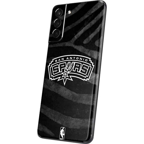 NBA San Antonio Spurs Black Animal Print Galaxy S21 5G Skin