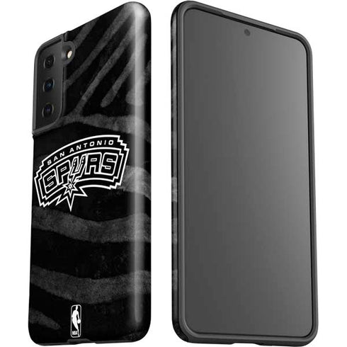 NBA San Antonio Spurs Black Animal Print Galaxy S21 FE Pro Case