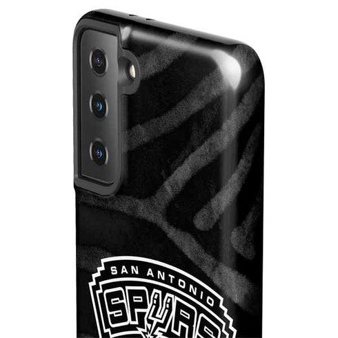 NBA San Antonio Spurs Black Animal Print Galaxy S21 Plus 5G Pro Case