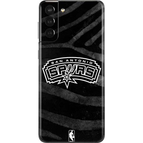 NBA San Antonio Spurs Black Animal Print Galaxy S21 Plus 5G Skin