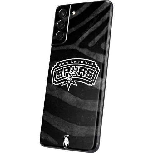 NBA San Antonio Spurs Black Animal Print Galaxy S21 Plus 5G Skin