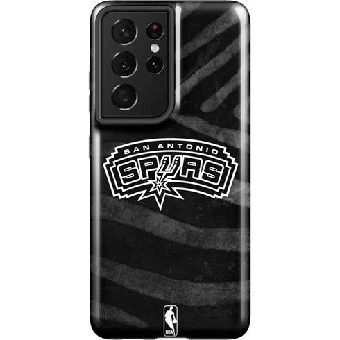 NBA San Antonio Spurs Black Animal Print Galaxy S21 Ultra 5G Pro Case