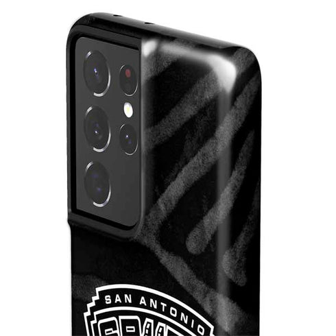 NBA San Antonio Spurs Black Animal Print Galaxy S21 Ultra 5G Pro Case