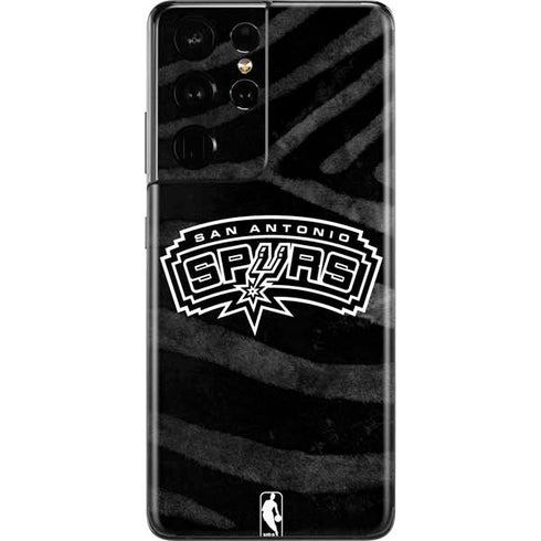 NBA San Antonio Spurs Black Animal Print Galaxy S21 Ultra 5G Skin