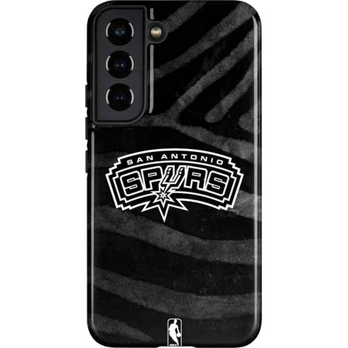 NBA San Antonio Spurs Black Animal Print Galaxy S22 Pro Case