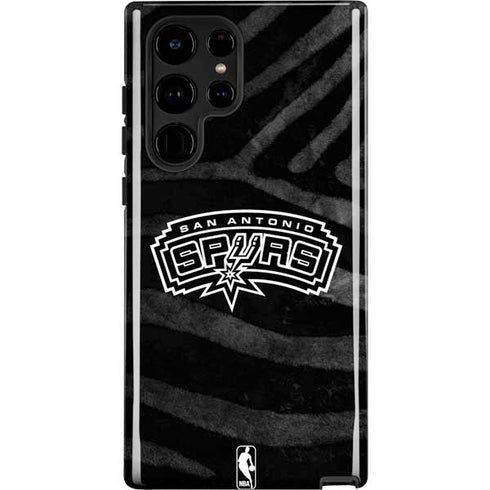 NBA San Antonio Spurs Black Animal Print Galaxy S22 Ultra Pro Case